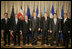 President George W. Bush stands with CAFTA-DR leaders while attending the Summit of the Americas in Mar del Plata, Argentina, Friday, Nov. 4, 2005. From left, they are: President Leonel Fernandez Reyna of Dominican Republic; President Oscar Berger Perdomo of Guatemala; President Enrique Bolanos Geyer of Nicaragua; President Abel de Jesus Pacheco de la Espriella of Costa Rica; President Elias Antonio Saca Gonzalez of El Salvador and Vice President Alberto Diaz Lobo of Honduras.