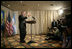 President George W. Bush meets with the traveling press pool Friday, Nov. 4, 2005, at the Sheraton Mar del Plata in Mar del Plata, Argentina. The President thanked the media for coming and said he was pleased to be in Argentina.