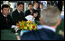 Young Brazilian leaders listen to President George W. Bush during a roundtable discussion, Sunday, Nov. 6, 2005 in Brasilia, Brazil. 