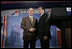 President George W. Bush greets President Martin Torrijos of Panama at the end of a joint press availability with the at Casa Amarilla in Panama City, Panama, Monday, Nov. 7, 2005. 