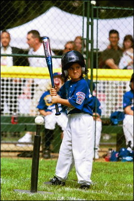 President George W. Bush and Mrs. Bush hosts Tee Ball on the South Lawn with The Fort Belvoir Little League Braves of Fort Belvoir, Virginia and the Naval Base Little League Yankees of Norfolk, Virginia, June 23, 2003.