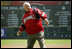 Vice President Dick Cheney winds up to throw the ceremonial first pitch at the Washington National's home opener against the New York Mets at RFK Memorial Stadium in Washington, Tuesday, April 11, 2006. The tradition of the president or vice president throwing out the ceremonial first pitch at a baseball game in Washington D.C. dates back to President Taft in 1910. The last vice president to throw the pitch was Vice President Humphrey in 1968.