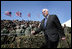 Vice President Dick Cheney is saluted by military personnel upon his arrival to a rally for the troops, Tuesday, August 29, 2006, at Offutt Air Force Base in Omaha, Neb. Offutt Air Force Base is home to the U.S. Strategic Command Headquarters and the Fighting 55th Wing, the largest wing in the Air Combat Command and the second largest in the Air Force.