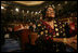 Liberian President Ellen Johnson-Sirleaf is welcomed by a Joint Meeting of Congress as she makes her way to the rostrum of the House Chamber before her remarks at the Capitol, Wednesday, March 15, 2006. President Johnson-Sirleaf is the first democratically elected female president of an African country and won Liberia’s November 2005 presidential elections with a margin of almost 20% of the vote.