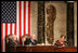 Vice President Dick Cheney and House Speaker J. Dennis Hastert listen as President Ellen Johnson-Sirleaf, Liberia and Africa’s first female head-of state, addresses a Joint Meeting of Congress held in her honor at the Capitol, Wednesday, March 15, 2006.