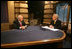 Vice President Dick Cheney talks with Bob Schieffer during an interview on CBS's Face the Nation at CBS studios in Washington, Sunday, March 19, 2006.