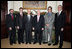 Vice President Dick Cheney meets with the 2006 U.S. Nobel Laureates, Thursday, November 30, 2006 in the Roosevelt Room at the White House. From left to right are Dr. Andrew Fire, 2006 Nobel Prize in Medicine; Dr. George F. Smoot, 2006 Nobel Prize in Physics; Dr. Roger D. Kornberg, 2006 Nobel Prize in Chemistry; Dr. Craig Mello, 2006 Nobel Prize in Medicine; Dr. John C. Mather, 2006 Nobel Prize in Physics. This year marks the first time in 30 years that the U.S. has exclusively won four of the six Nobel prizes, the last time being 1976 when the U.S. won awards in science, economics and literature.