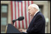 Vice President Dick Cheney delivers remarks at a Ceremony of Remembrance, Monday, September 11, 2006, at the Pentagon in Arlington, Va. to commemorate the fifth anniversary of the September 11th terrorist attacks. “We will never forget the day the war began, or the way the war began,” the Vice President said. “Our thoughts remain with the victims of 9/11. Our prayers remain with the families left behind.” 