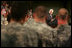 Vice President Dick Cheney thanks members of the Michigan National Guard for their service in the war on terror during an address delivered Monday, September 25, 2006, at the Grand Valley Armory in Wyoming, Mich. Since September 11, 2001, approximately 75 percent of the Michigan Guard has been deployed in support of Operation Iraqi Freedom and Operation Enduring Freedom. 