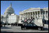 A military honor guard descends the steps of the Senate carrying the casket of former President Gerald R. Ford from the Capitol to an awaiting hearse, Tuesday, January 2, 2007, for the procession to the State Funeral at the National Cathedral in Washington, D.C.