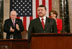 Vice President Dick Cheney and House Speaker Nancy Pelosi applaud King Abdullah II of Jordan during his address to a Joint Meeting of Congress, Tuesday, March 7, 2007 at the U.S. Capitol.