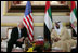 Vice President Dick Cheney meets with President Khalifa bin Zayid al-Nuhayyan of the United Arab Emirates, Saturday, May 12, 2007, at Al-Bateen Palace in Abu Dhabi, United Arab Emirates. Behind them is a portrait of the President's late father, Sheikh Zayed bin Sultan Al Nahyan.