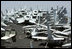  U.S. Naval aircraft are seen parked on the flight deck of the the Nimitz-class nuclear-powered supercarrier USS John C. Stennis, Friday, May 11, 2007, during a visit by Vice President Dick Cheney. 