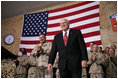 Vice President Dick Cheney participates in a rally for the troops at Bagram Air Base, Afghanistan Monday, Dec. 19, 2005.