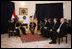 Vice President Dick Cheney meets with Iraqi Prime Minister Jafari, US Ambassador to Iraq Zalmay Khalilzad, and US delegation members inside the Green Zone, Sunday Dec. 18, 2005.