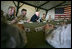 Vice President Dick Cheney holds a group discussion at AL-Asad Airbase in Iraq, Sunday Dec. 18, 2005.