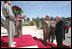 Vice President Dick Cheney is greeted by Kurdish Regional Government President Massoud Barzani Tuesday, March 18, 2008 upon arrival to the president's residence in Irbil, Iraq. The Vice President's visit to Irbil comes on the second day of an unannounced trip to Iraq where he has met with Iraqi leadership, U.S. officials and U.S. troops.