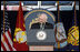 Vice President Dick Cheney delivers the commencement address during the Graduation and Commissioning Ceremony for the U.S. Naval Academy Class of 2006, Friday, May 26, 2006 in Annapolis, Maryland. During his address to the Class of 2006, the first to enter the Academy following the attacks of 9/11, the Vice President said, "We look at you and we see the best that is in our country. In your careers you will serve in a fleet like none other that has ever sailed before. You are part of a Navy and Marine Corps that uphold the noblest of traditions. You serve under a flag that stands for freedom, and human rights, and stability in a turbulent world."