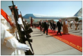 Greeted by Crown Prince Shaikh Khalifa of the United Arab Emirates, Vice President Dick Cheney participates in an arrival ceremony in Abu Dhabi March 16.