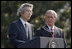 Prime Minister Junichiro Koizumi of Japan speaks during the arrival ceremony on the South Lawn Thursday, June 29, 2006. "I sincerely hope that my visit this time will enable our two countries to continue to cooperate and double-up together, and as allies in the international community make even greater contributions to the numerous challenges in the world community," said the Prime Minister.