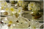 Specially designed dessert plates are seen, Wednesday, Nov. 2, 2005, in the White House kitchen, in preparation for the official dinner for the Prince of Wales and Duchess of Cornwall.